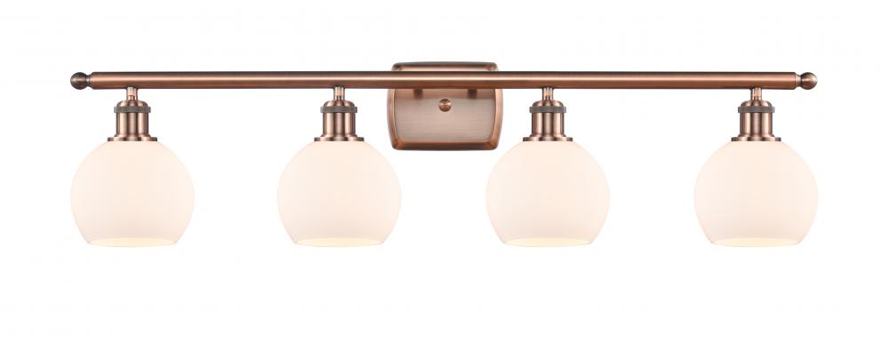 Athens - 4 Light - 36 inch - Antique Copper - Bath Vanity Light