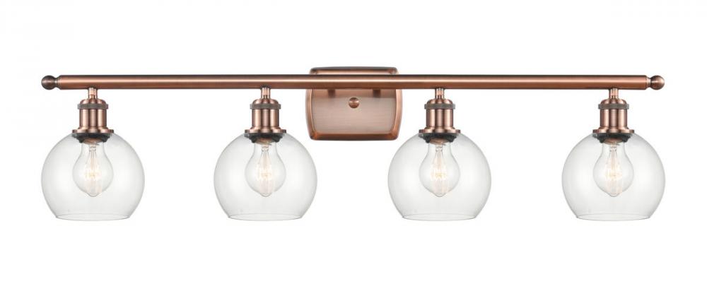 Athens - 4 Light - 36 inch - Antique Copper - Bath Vanity Light