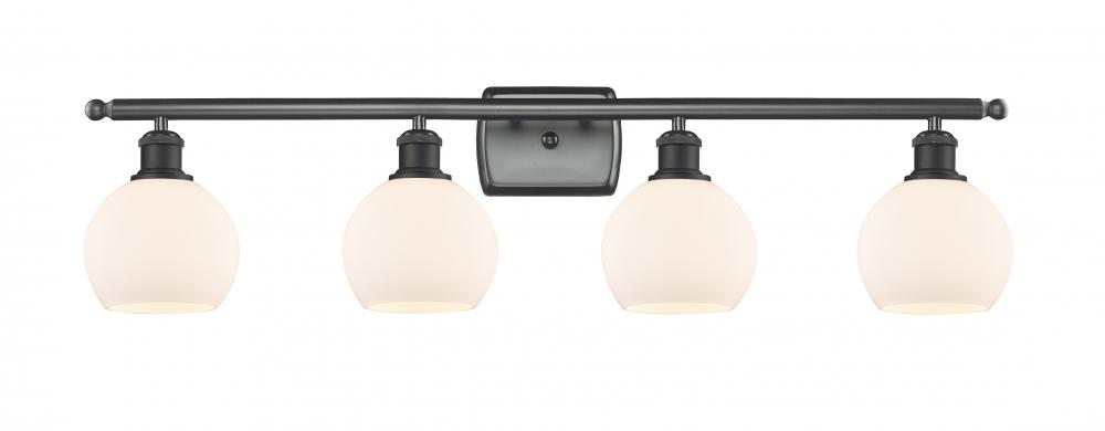 Athens - 4 Light - 36 inch - Matte Black - Bath Vanity Light