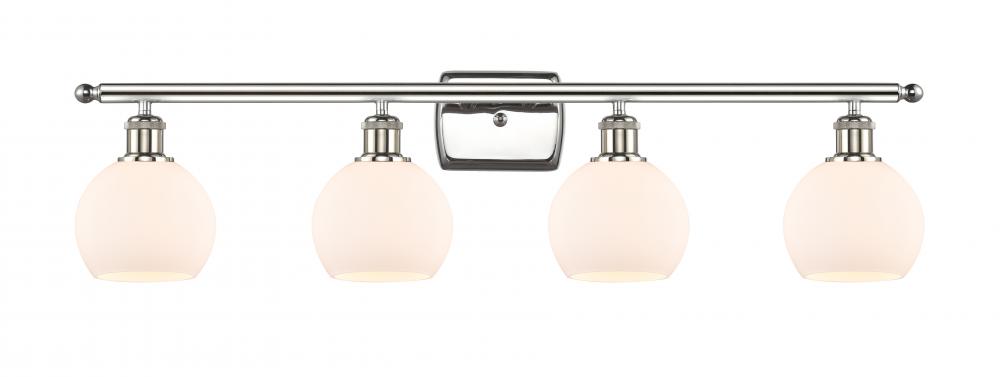 Athens - 4 Light - 36 inch - Polished Nickel - Bath Vanity Light