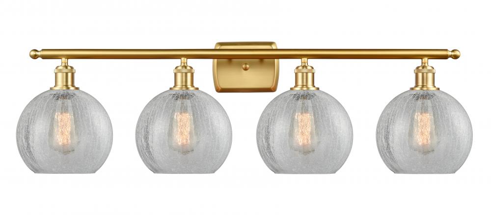 Athens - 4 Light - 38 inch - Satin Gold - Bath Vanity Light