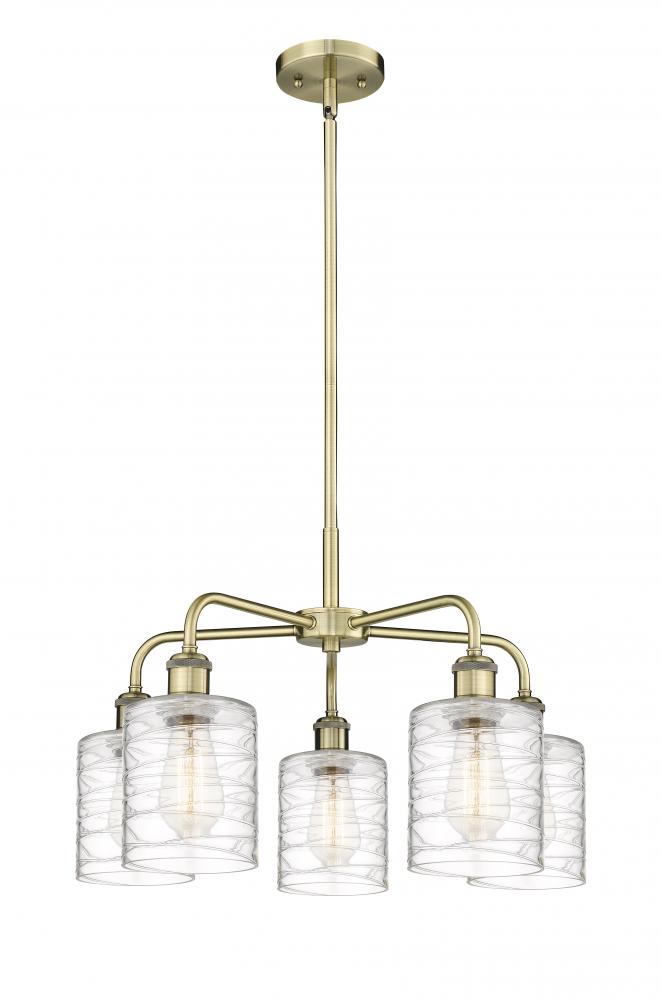 Cobbleskill - 5 Light - 23 inch - Antique Brass - Chandelier