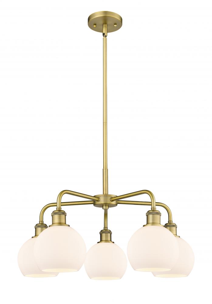 Athens - 5 Light - 24 inch - Brushed Brass - Chandelier