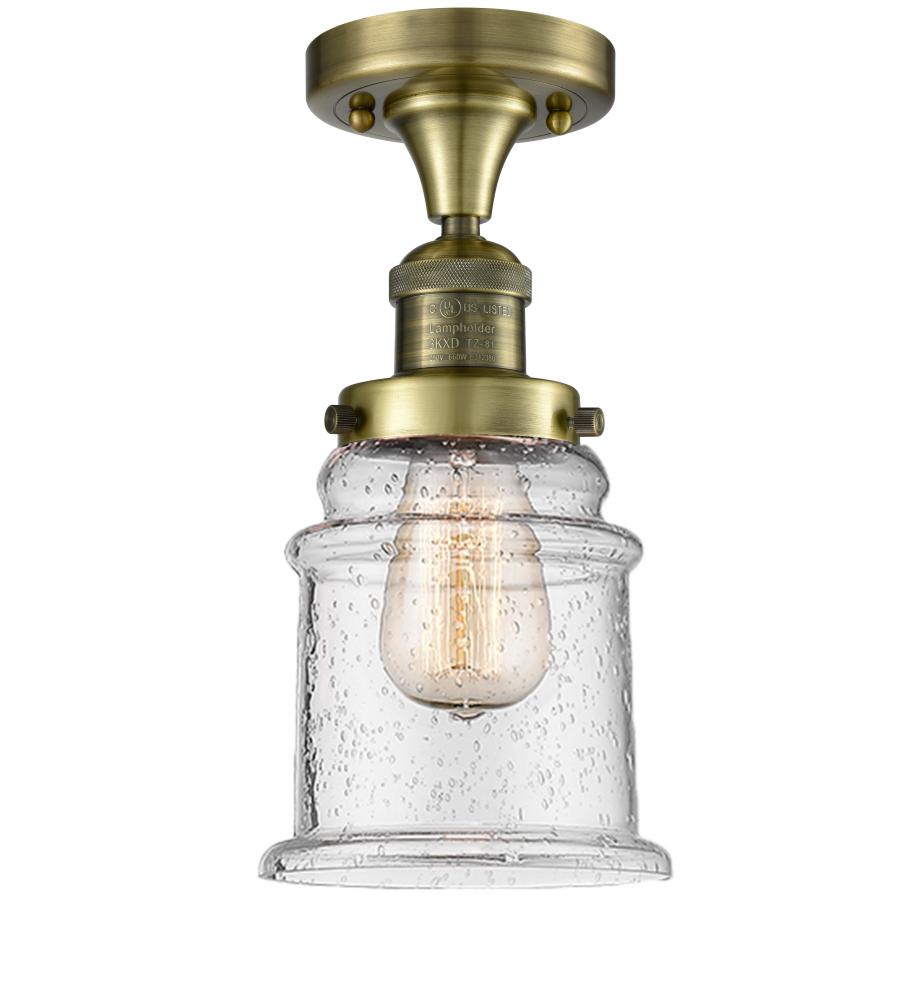 Canton - 1 Light - 6 inch - Antique Brass - Semi-Flush Mount