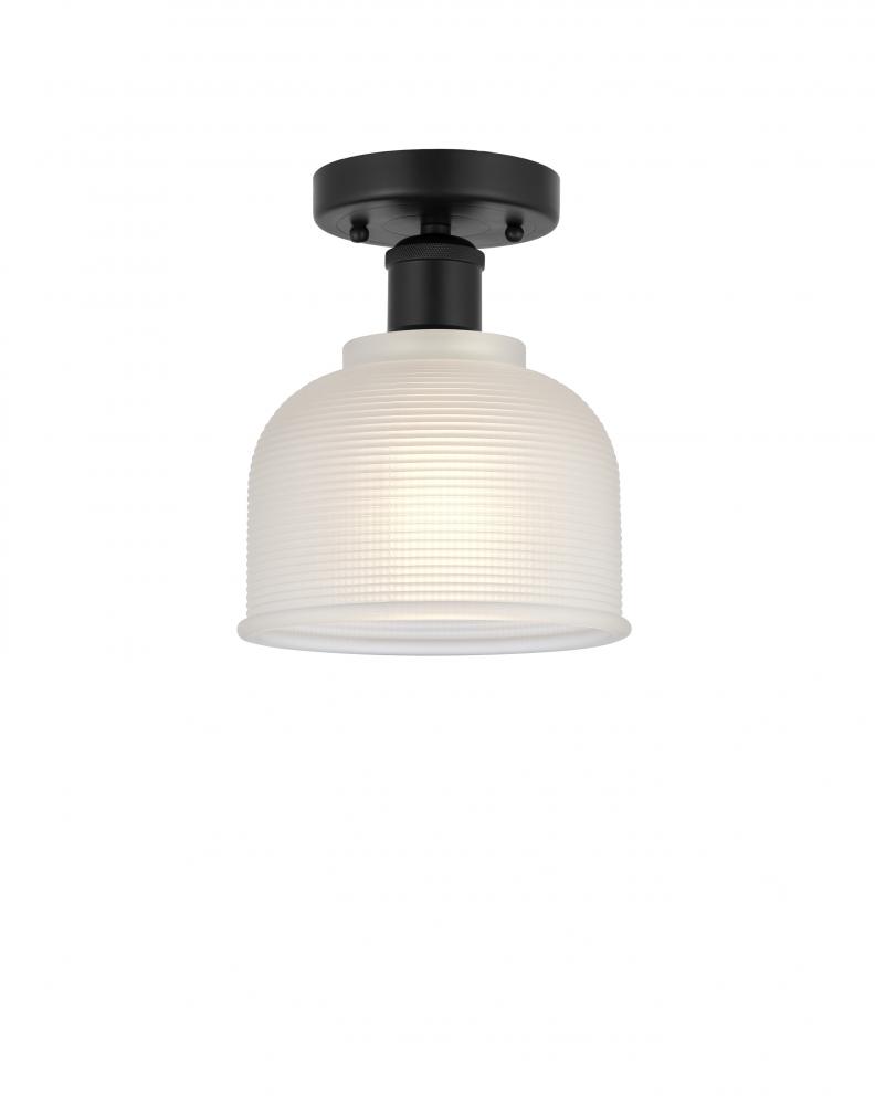 Dayton - 1 Light - 6 inch - Matte Black - Semi-Flush Mount