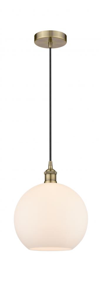 Athens - 1 Light - 10 inch - Antique Brass - Cord hung - Mini Pendant