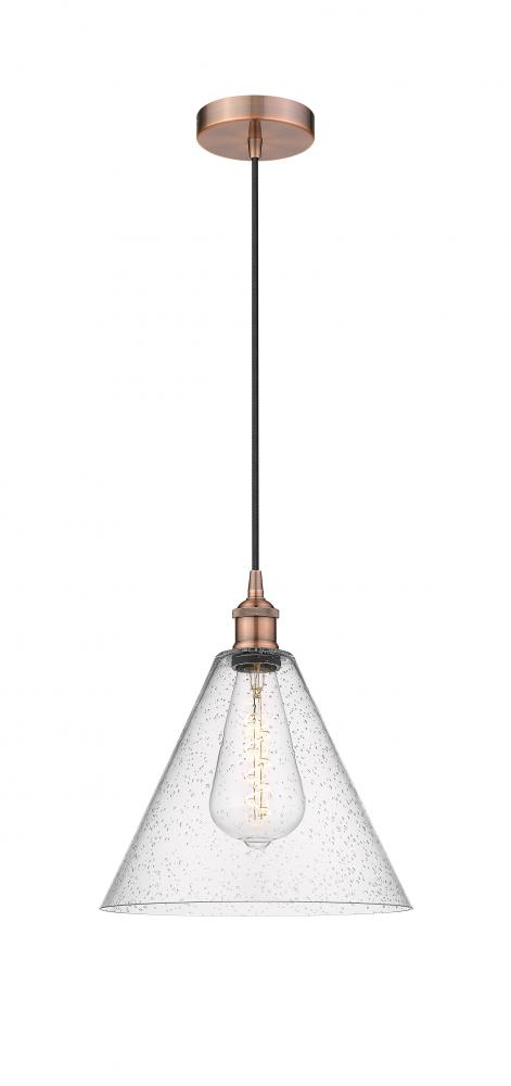 Berkshire - 1 Light - 12 inch - Antique Copper - Cord hung - Mini Pendant