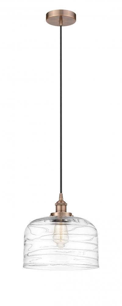 Bell - 1 Light - 12 inch - Antique Copper - Cord hung - Mini Pendant