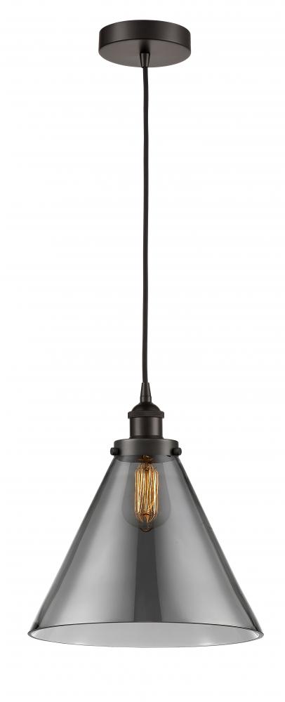 Cone - 1 Light - 12 inch - Oil Rubbed Bronze - Cord hung - Mini Pendant