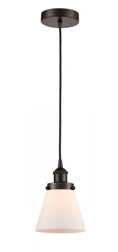 Cone - 1 Light - 6 inch - Oil Rubbed Bronze - Cord hung - Mini Pendant