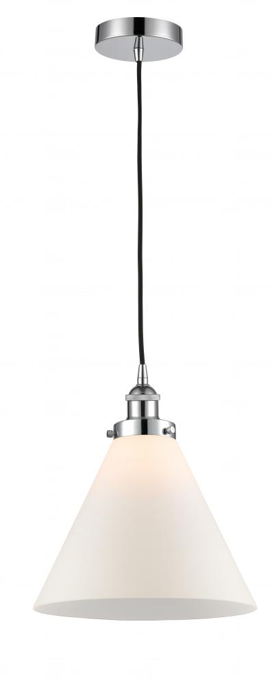 Cone - 1 Light - 12 inch - Polished Chrome - Cord hung - Mini Pendant