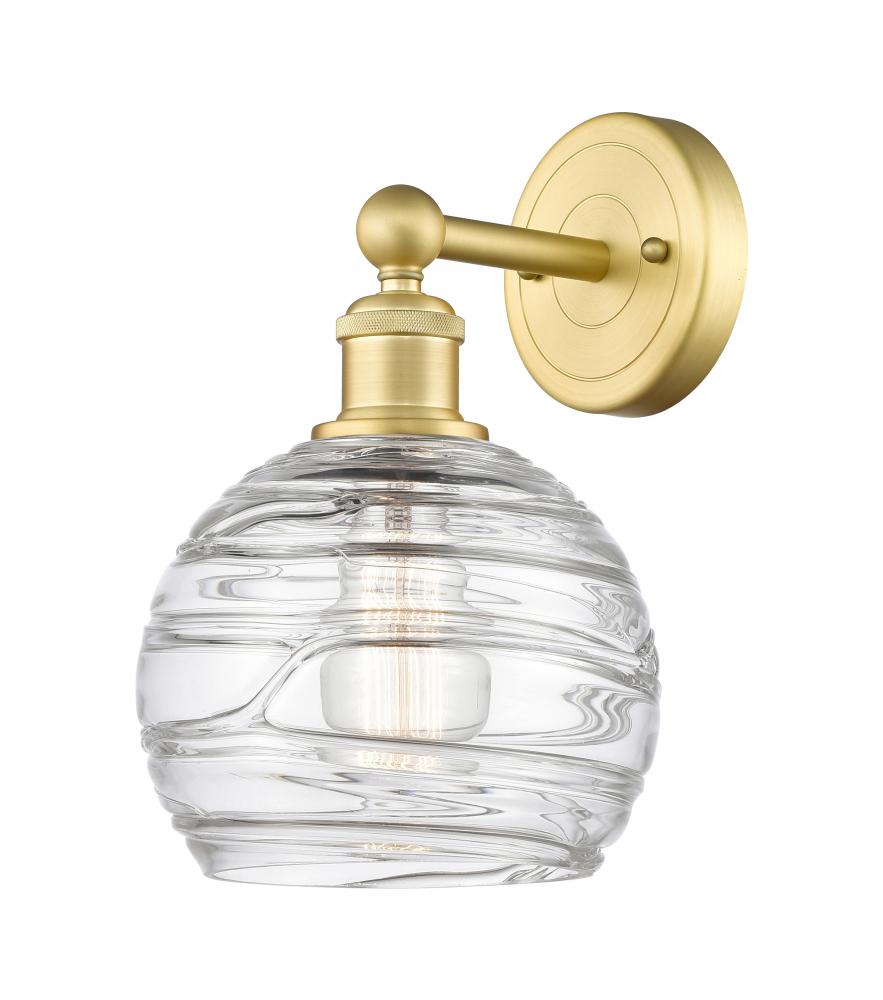 Athens Deco Swirl - 1 Light - 8 inch - Satin Gold - Sconce