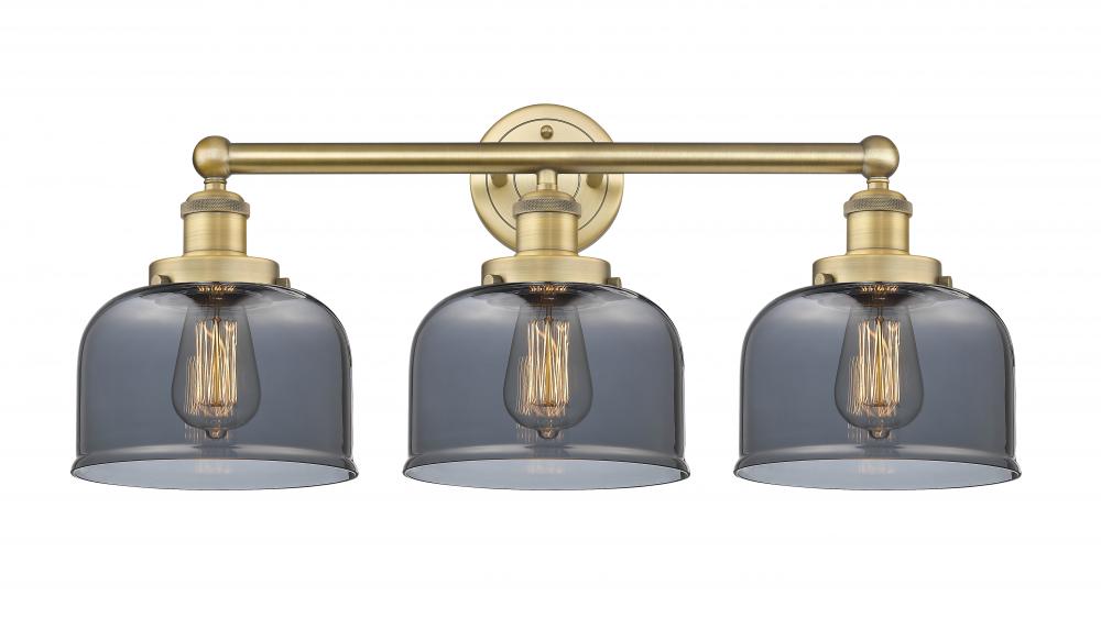 Bell - 3 Light - 26 inch - Brushed Brass - Bath Vanity Light