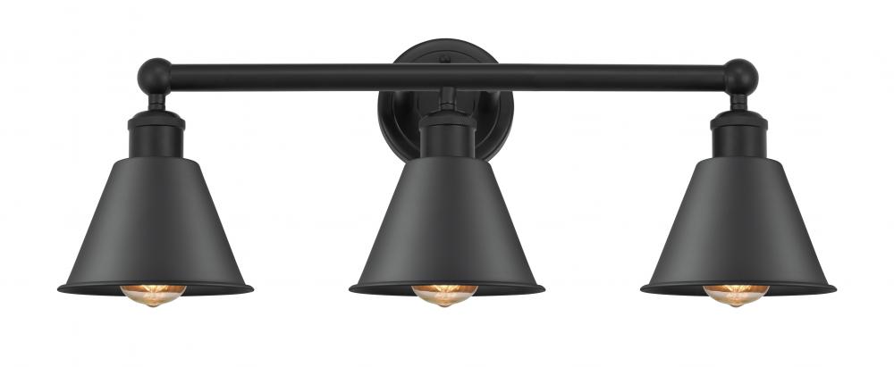 Smithfield - 3 Light - 25 inch - Matte Black - Bath Vanity Light