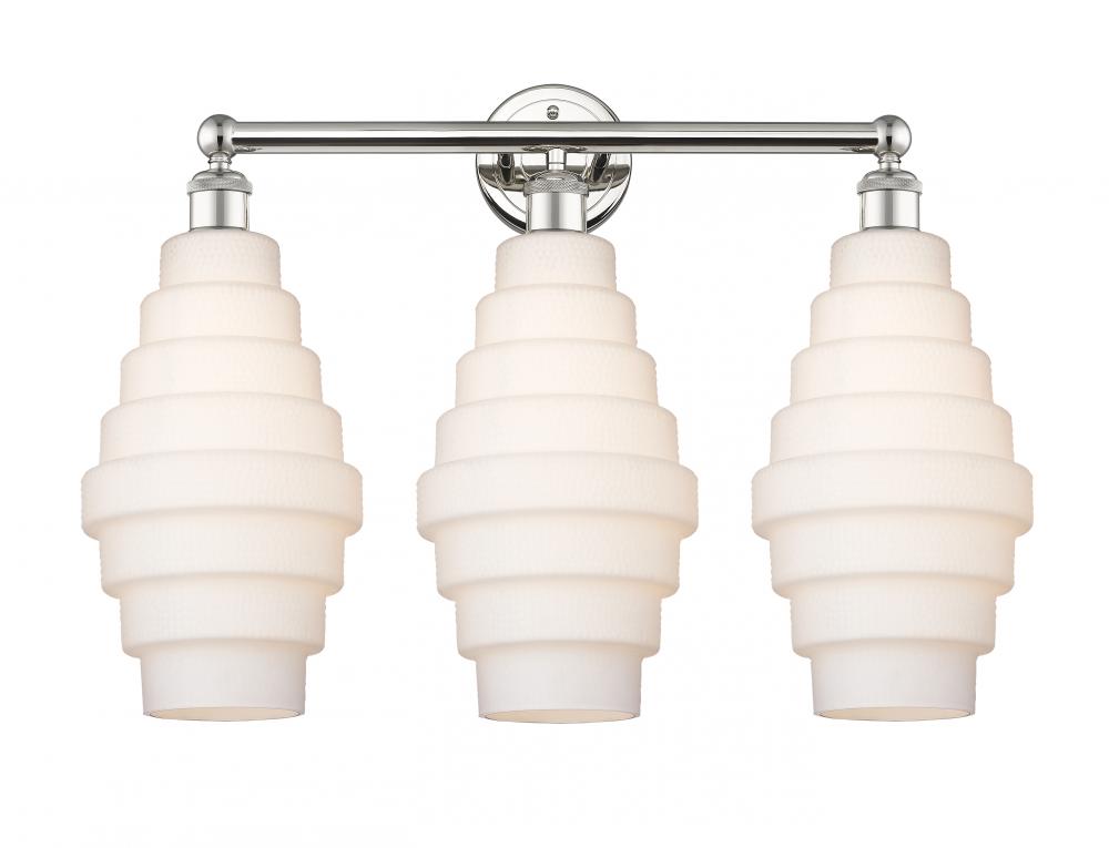 Cascade - 3 Light - 26 inch - Polished Nickel - Bath Vanity Light