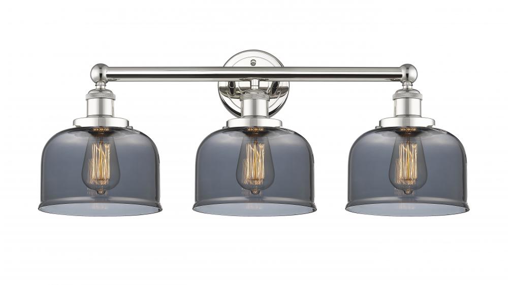 Bell - 3 Light - 26 inch - Polished Nickel - Bath Vanity Light