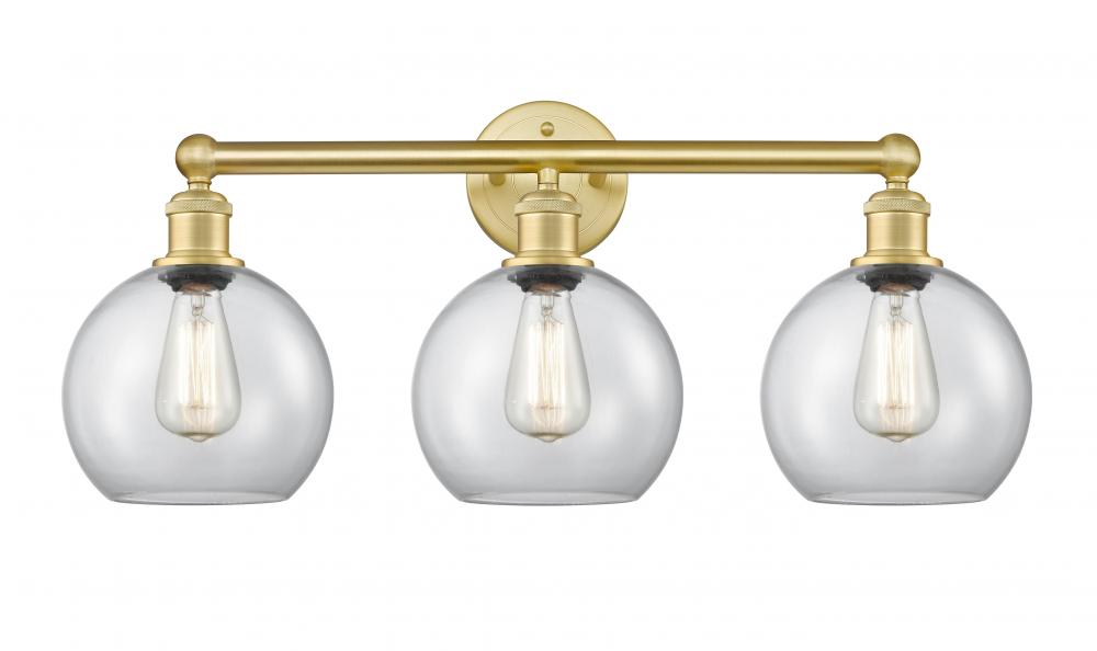 Athens - 3 Light - 26 inch - Satin Gold - Bath Vanity Light