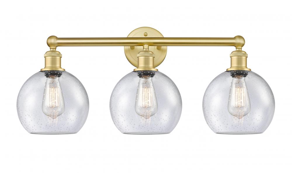 Athens - 3 Light - 26 inch - Satin Gold - Bath Vanity Light