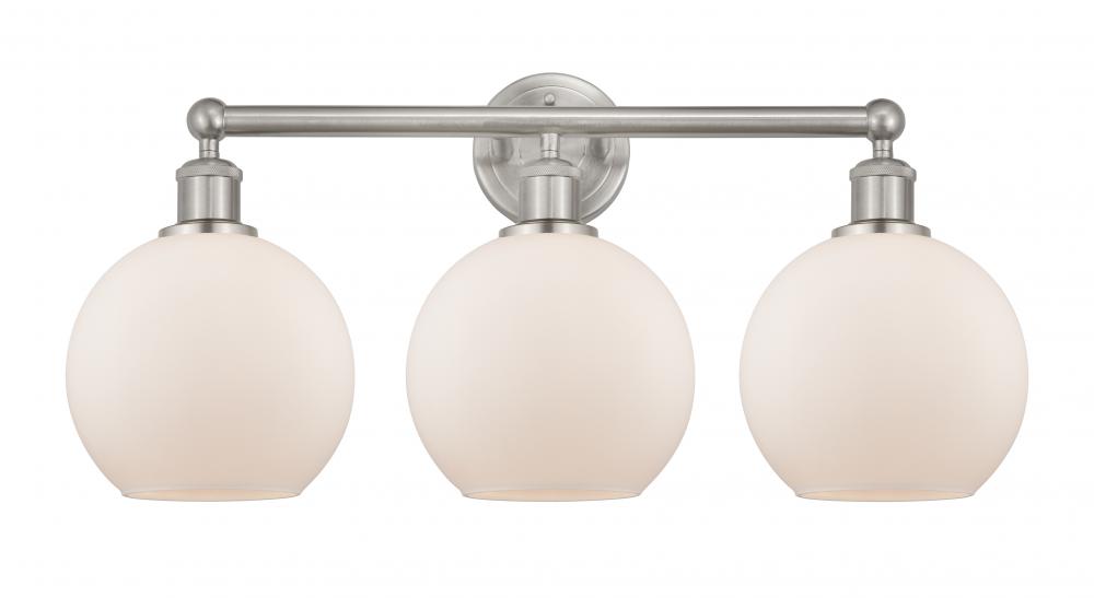 Athens - 3 Light - 26 inch - Satin Nickel - Bath Vanity Light