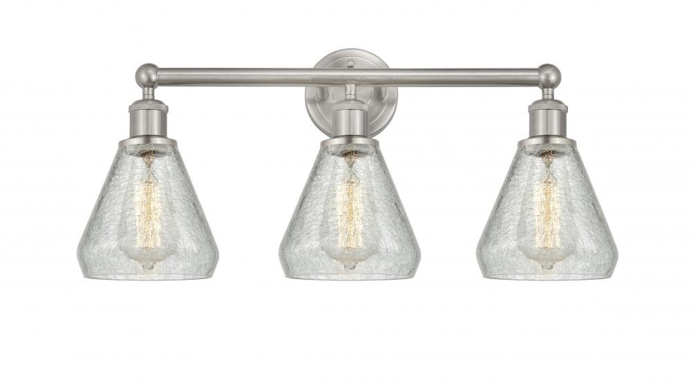 Conesus - 3 Light - 24 inch - Brushed Satin Nickel - Bath Vanity Light