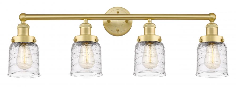 Bell - 4 Light - 32 inch - Satin Gold - Bath Vanity Light