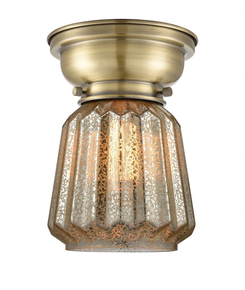 Chatham - 1 Light - 7 inch - Antique Brass - Flush Mount