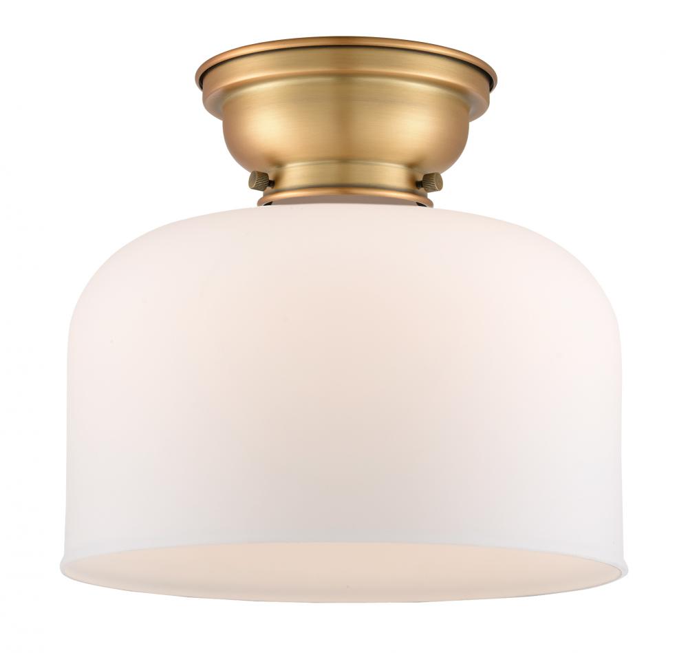 Bell - 1 Light - 12 inch - Brushed Brass - Flush Mount