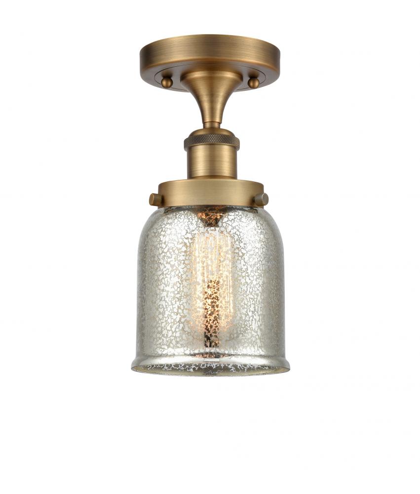 Bell - 1 Light - 5 inch - Brushed Brass - Semi-Flush Mount