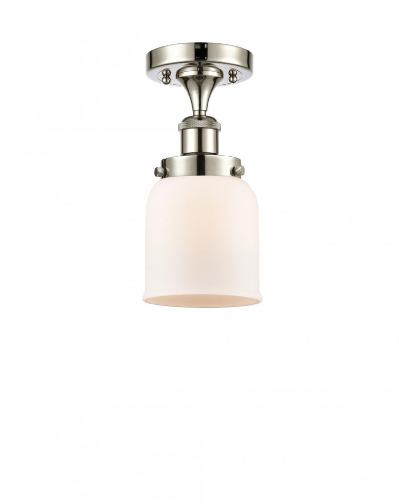 Bell - 1 Light - 5 inch - Polished Nickel - Semi-Flush Mount