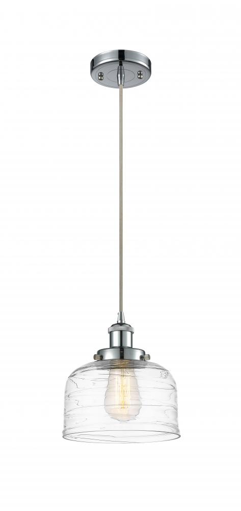 Bell - 1 Light - 8 inch - Polished Chrome - Cord hung - Mini Pendant