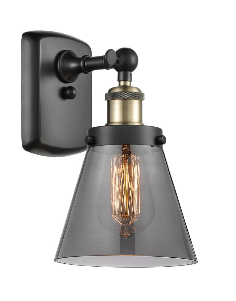 Cone - 1 Light - 6 inch - Black Antique Brass - Sconce