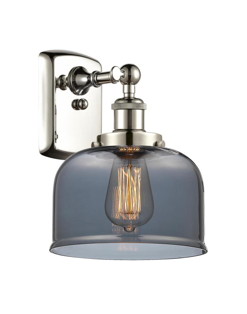 Bell - 1 Light - 8 inch - Polished Nickel - Sconce