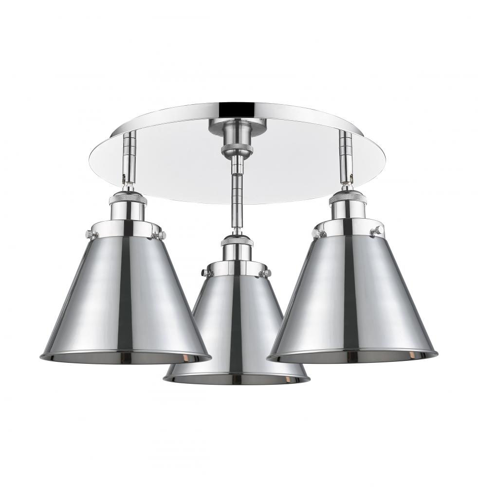 Appalachian - 3 Light - 20 inch - Polished Chrome - Flush Mount