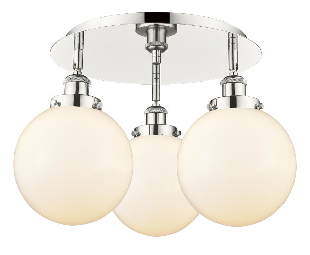 Beacon - 3 Light - 20 inch - Polished Nickel - Flush Mount