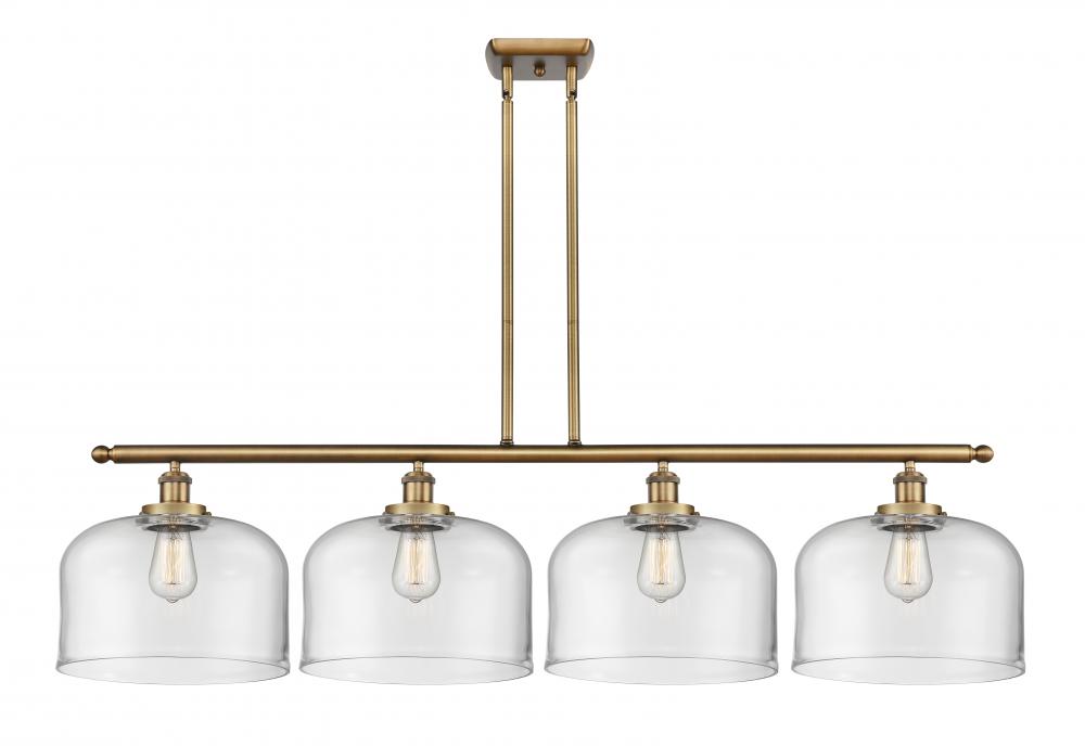 Bell - 4 Light - 48 inch - Brushed Brass - Stem Hung - Island Light