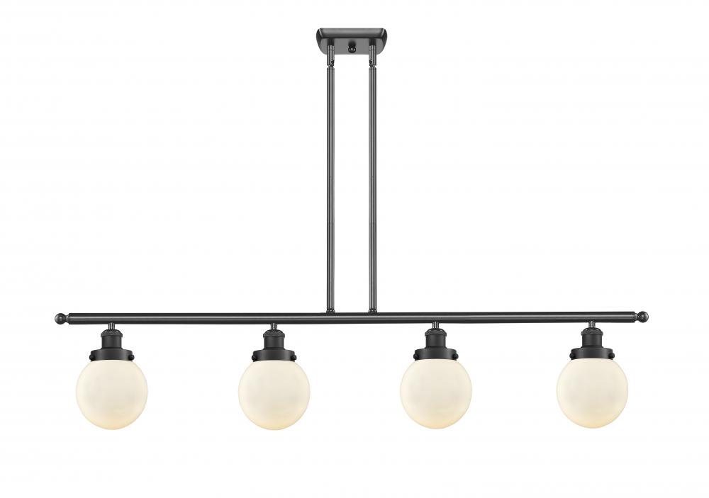 Beacon - 4 Light - 48 inch - Matte Black - Stem Hung - Island Light