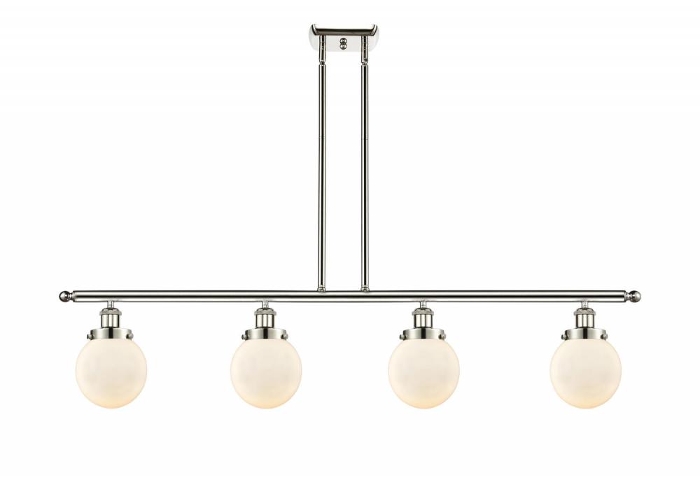 Beacon - 4 Light - 48 inch - Polished Nickel - Stem Hung - Island Light