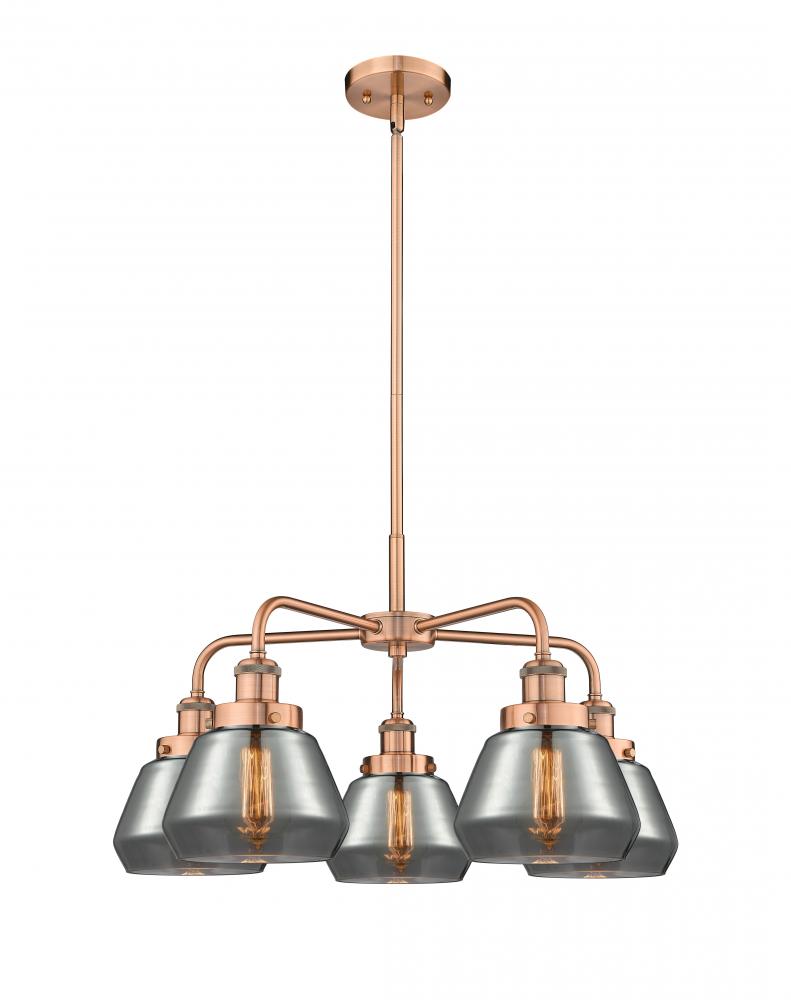 Fulton - 5 Light - 26 inch - Antique Copper - Chandelier