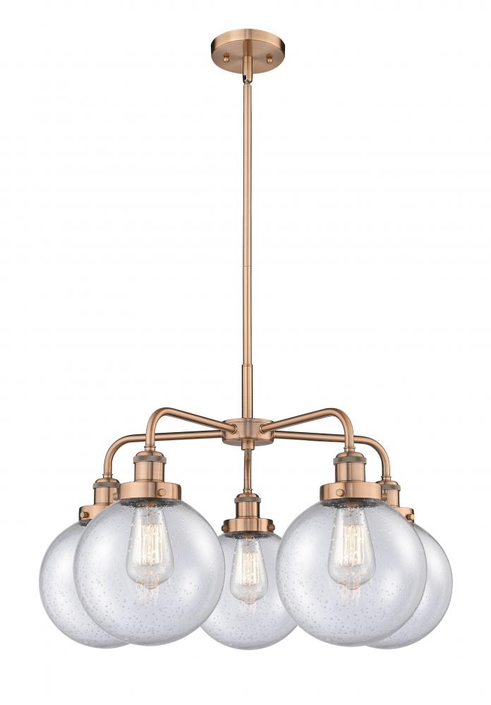 Beacon - 5 Light - 27 inch - Antique Copper - Chandelier