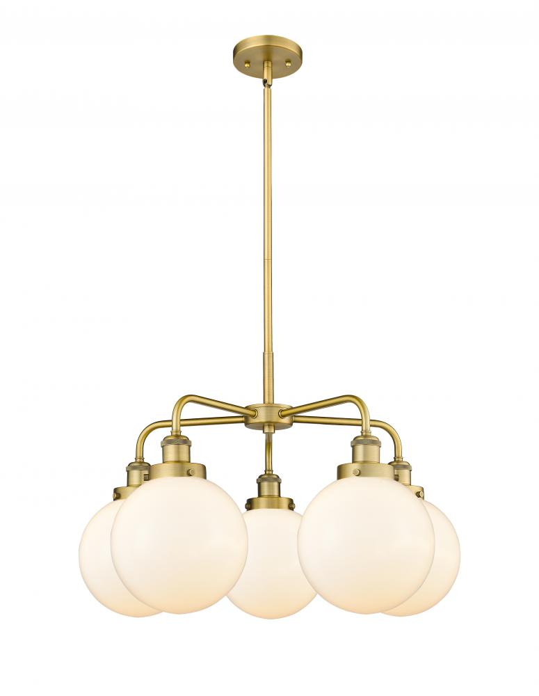 Beacon - 5 Light - 27 inch - Brushed Brass - Chandelier