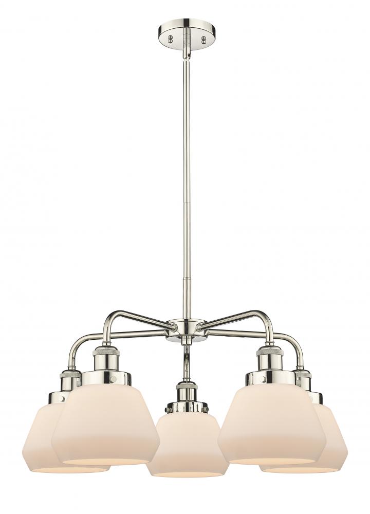 Fulton - 5 Light - 26 inch - Polished Nickel - Chandelier