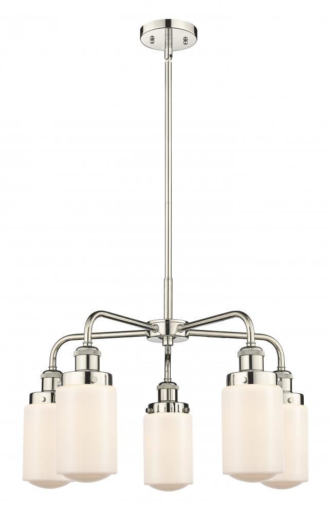 Dover - 5 Light - 23 inch - Polished Nickel - Chandelier