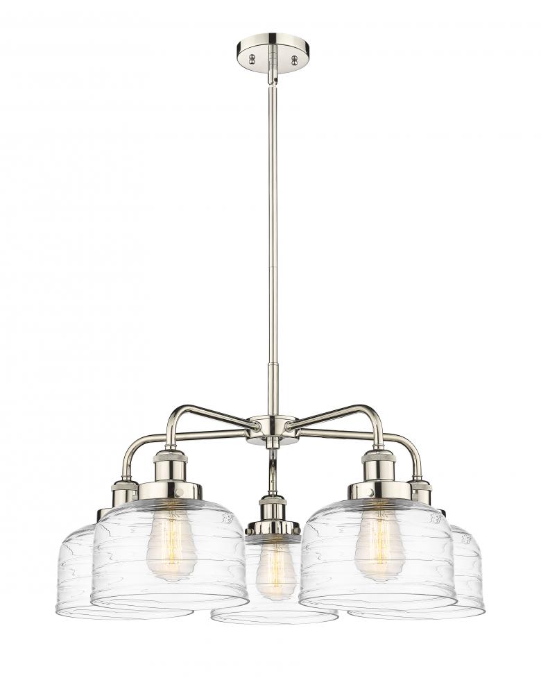 Bell - 5 Light - 26 inch - Polished Nickel - Chandelier