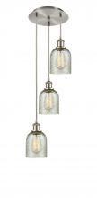  113B-3P-SN-G259 - Caledonia - 3 Light - 12 inch - Brushed Satin Nickel - Cord Hung - Multi Pendant