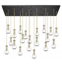 Innovations Lighting 172BK-451-1P-BB-G451-5CL-20 - Owego - 21 Light - 71 inch - Brushed Brass - Multi Pendant