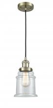 Innovations Lighting 201C-AB-G182-LED - Canton - 1 Light - 6 inch - Antique Brass - Cord hung - Mini Pendant