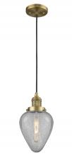 Innovations Lighting 201C-BB-G165-LED - Geneseo - 1 Light - 7 inch - Brushed Brass - Cord hung - Mini Pendant