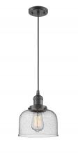 Innovations Lighting 201C-OB-G74-LED - Bell - 1 Light - 8 inch - Oil Rubbed Bronze - Cord hung - Mini Pendant