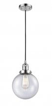 Innovations Lighting 201C-PC-G204-8-LED - Beacon - 1 Light - 8 inch - Polished Chrome - Cord hung - Mini Pendant