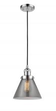 Innovations Lighting 201C-PC-G43-LED - Cone - 1 Light - 8 inch - Polished Chrome - Cord hung - Mini Pendant